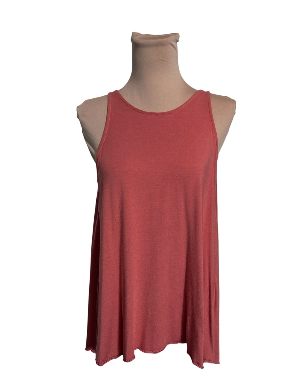 She + Sky Drapey Open-Back Tank - Size S, Terra Cotta